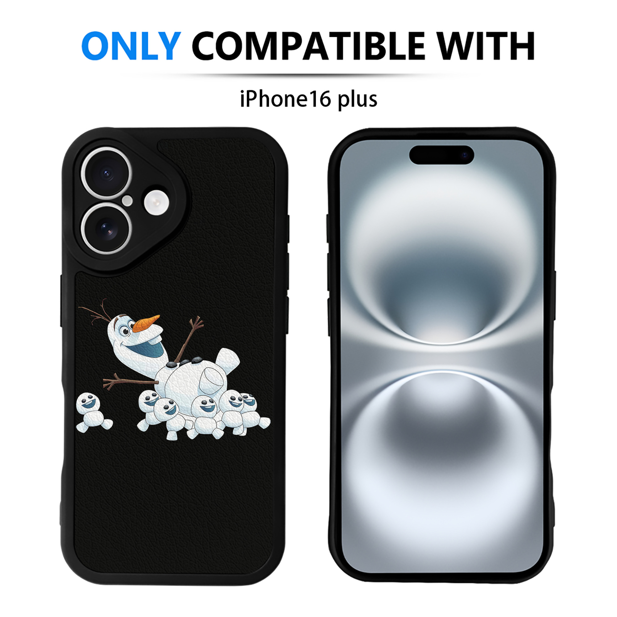 （画像用） アナと雪の女王 アンナ エルサ Frozen Anna Elsa 【iPhone 16シリーズ対応】シリコンスマホケース（レザー調） 材質：シリコン